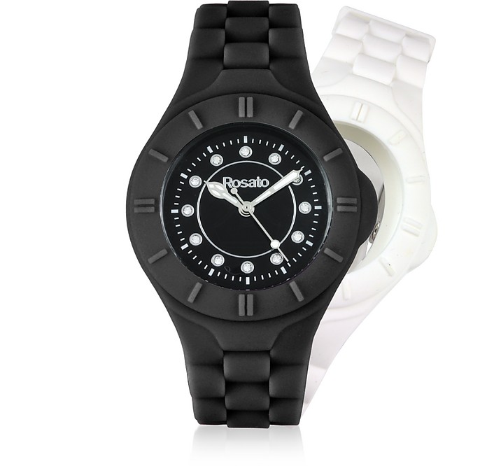 Pop The Clock Silicone Women's Watch w/Interchangeable Strap - Rosato
