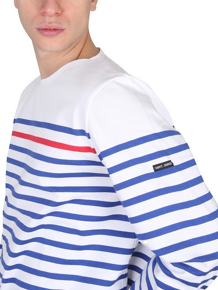 Saint James T-Shirt Naval Ray Rouge S at FORZIERI