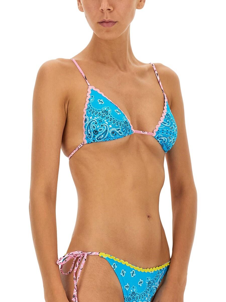 Woman bralette bikini with paisley print – MC2 Saint Barth