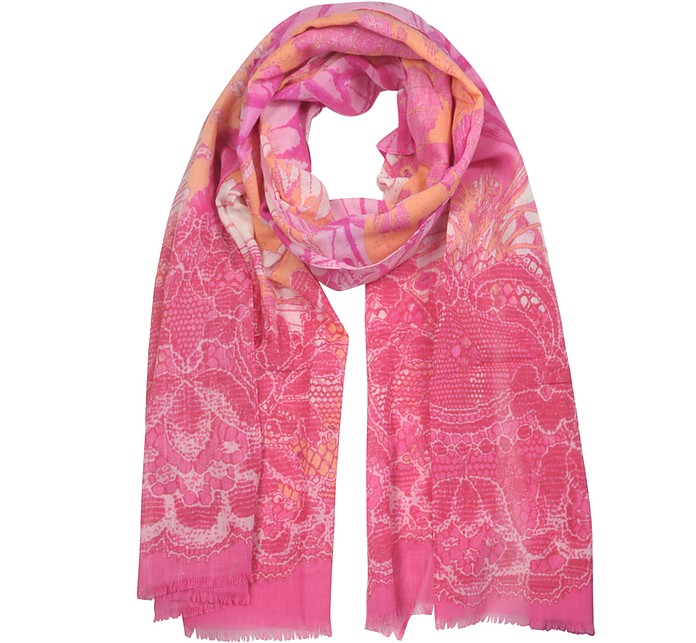 Butterfly Printed Cotton Long Scarf - Mila Schon