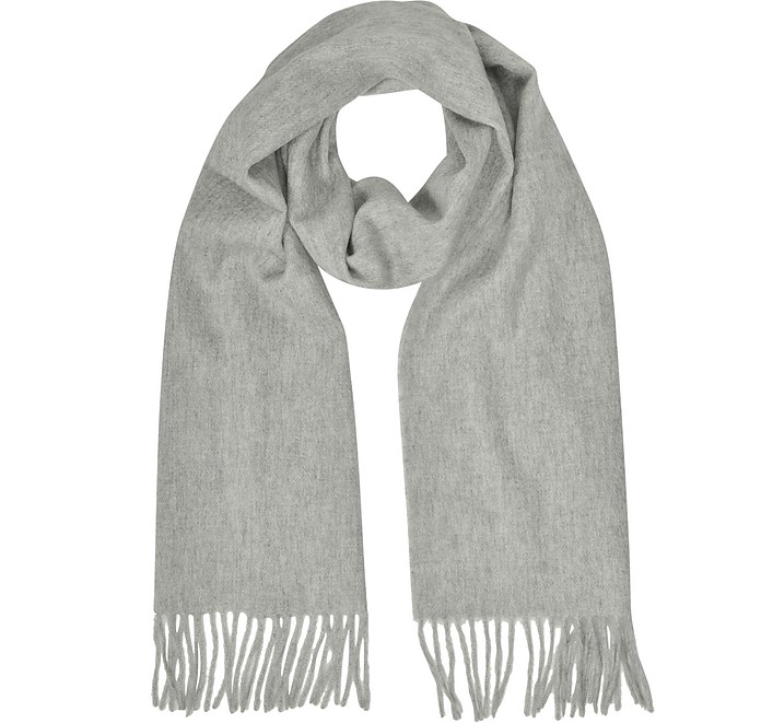 Cashmere and Wool Sand Fringed Long Scarf - Mila Schon