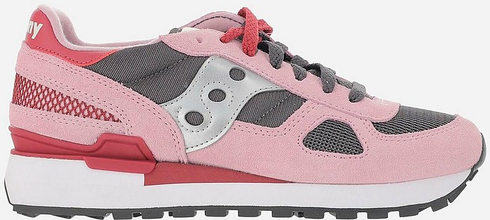 Pink Nylon and Leather Sneakers - Saucony
