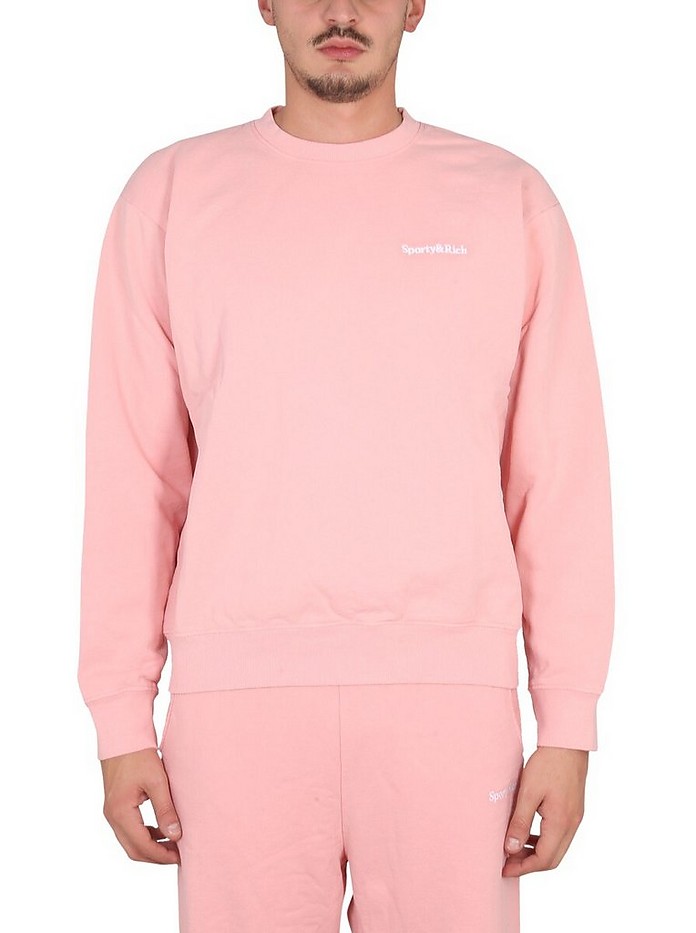Sweatshirt With Embroidered Logo - Sporty & Rich