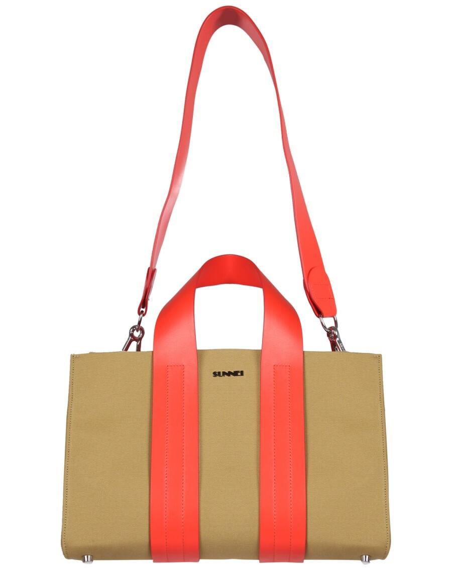 Sunnei Parallelepiped Canvas Tote Bag at FORZIERI