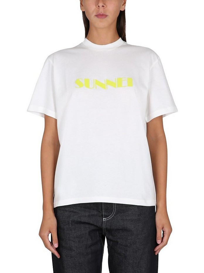 T-Shirt With Logo - Sunnei