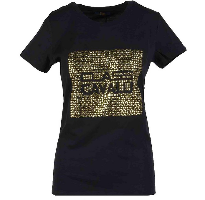Women's Black T-Shirt - Class Roberto Cavalli