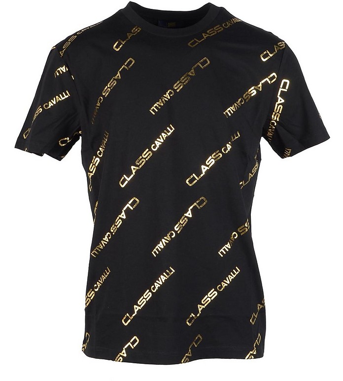 Men's Black / Gold T-Shirt - Class Roberto Cavalli