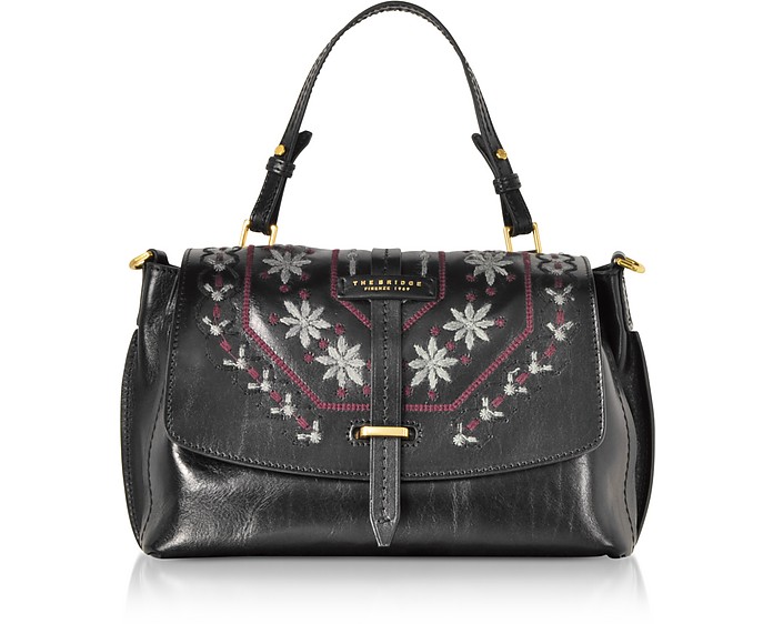 Fiesole Embroidered Leather Satchel Bag - The Bridge