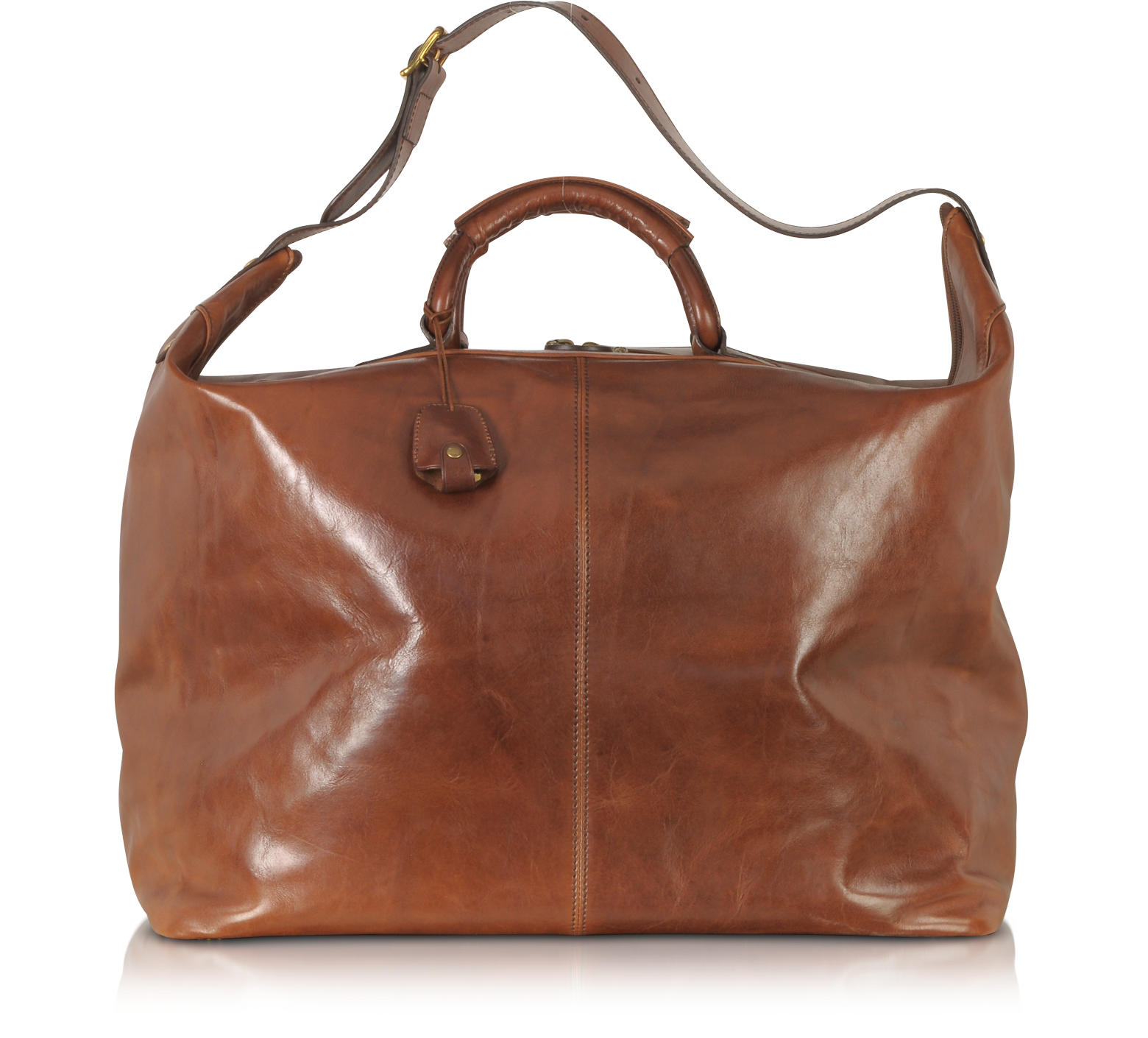The Bridge Story Viaggio Marrone Leather Weekender Bag at FORZIERI