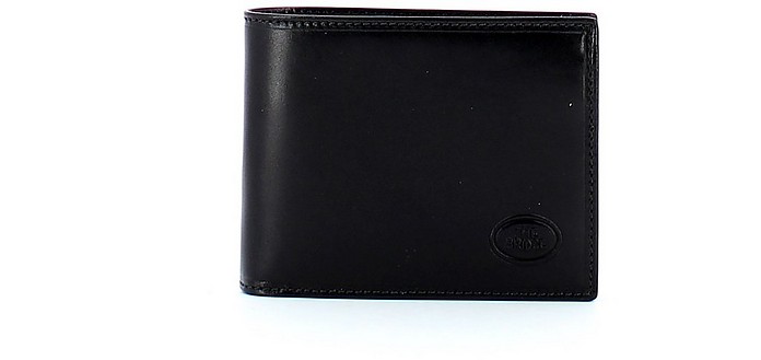Black Leather Bi-Fold Wallet w/Zipped Coin Pocket - The Bridge