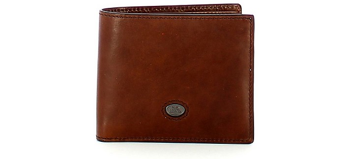 Brown Leather Bi-Fold Wallet - The Bridge / UEubW 