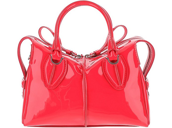 Bright Red Patent Leather Small D-Styling Bag - Tod's