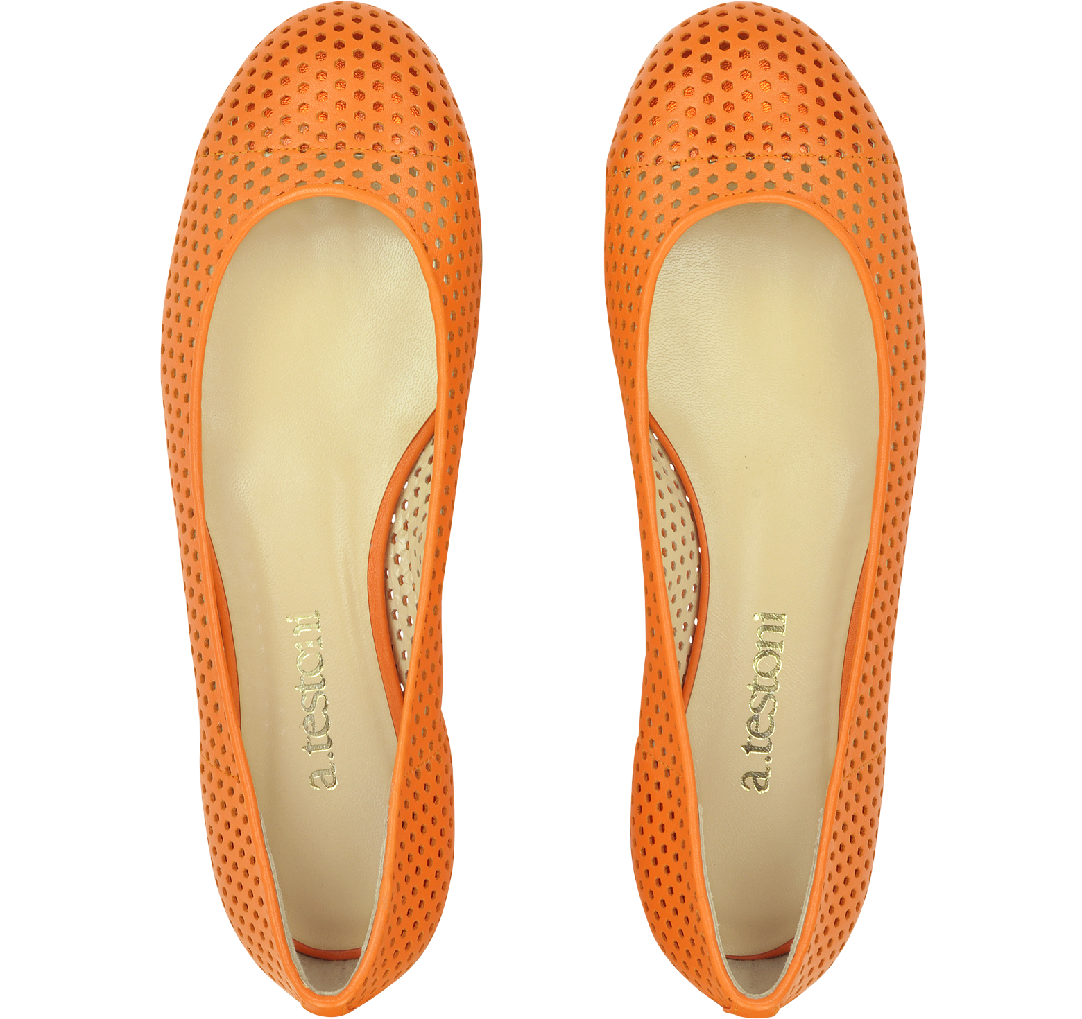 orange ballet shoes