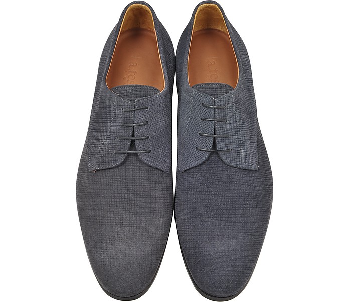 A.Testoni Winter Denim Suede and Calf Leather Lace Up Derby Shoe 7 (8.5 ...