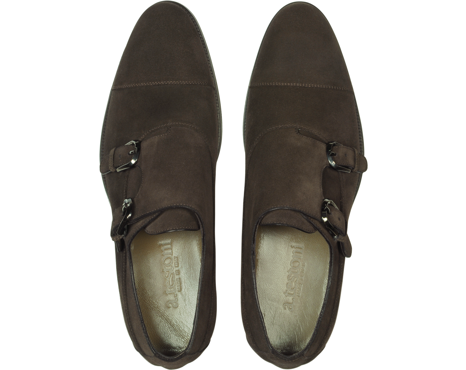 A.Testoni Dark Brown Suede Monk Strap Shoe 9.5 (11 US | 9.5 UK | 44 EU ...