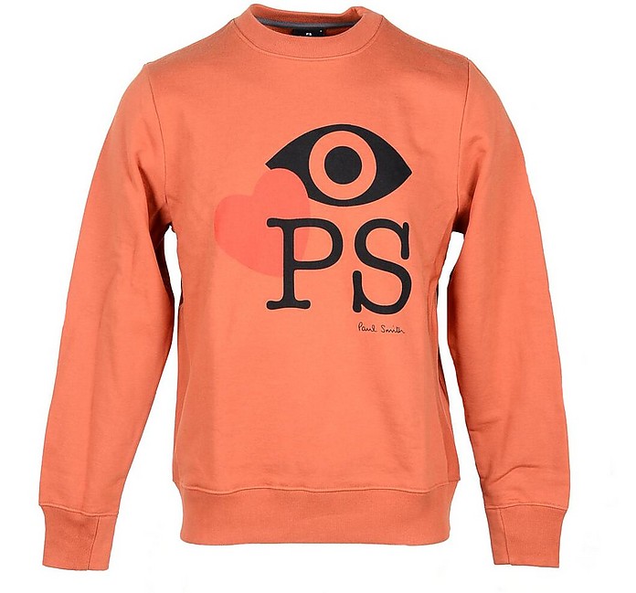 Orange Cotton Men's Sweatshirt - Paul Smith