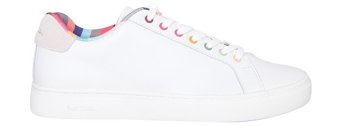 White Leather Flat Sneakers - Paul Smith