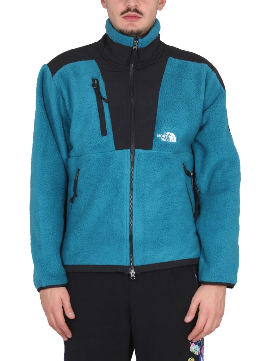 The North Face Denali Hoodie Full Zip Vented Fleece Jacket Blue Grey Medium  M