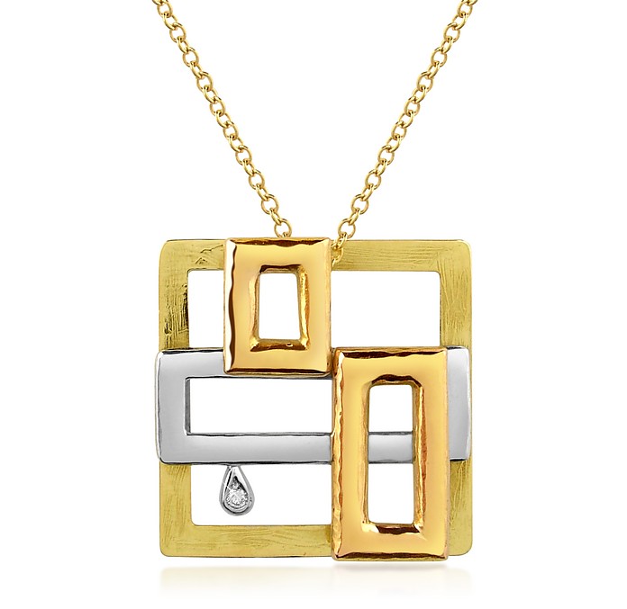 Cubisme Diamond 18K Gold Pendant Necklace - Torrini