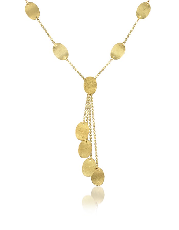 Lenticchie Moving - 18K Yellow Gold Drop Necklace - Torrini