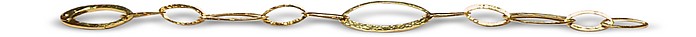 Asymmetrical Oval Link Yellow Gold Bracelet - Torrini