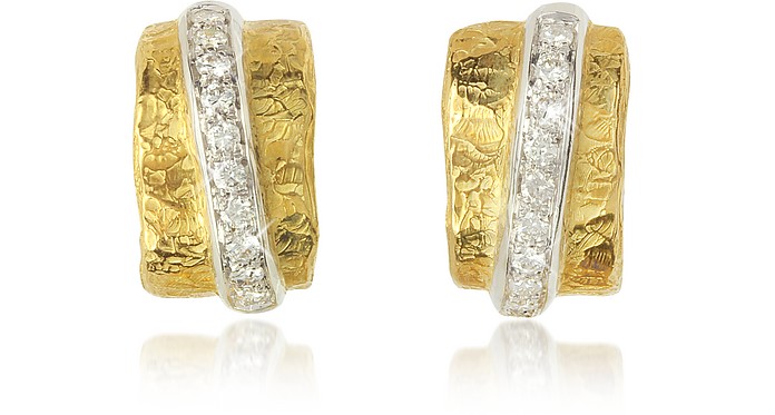 Nancy - 18K Yellow Gold and Diamond Earrings - Torrini