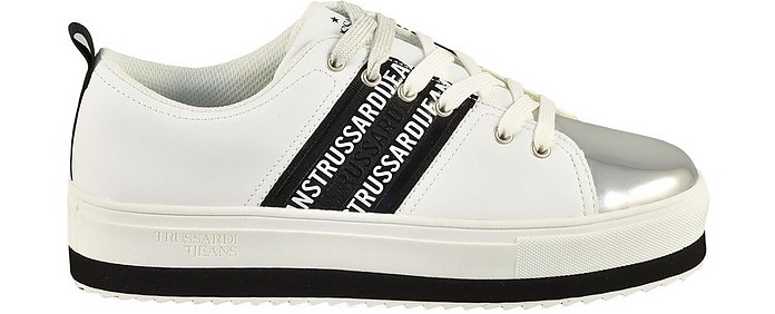 Women's White / Black Sneakers - Trussardi Jeans