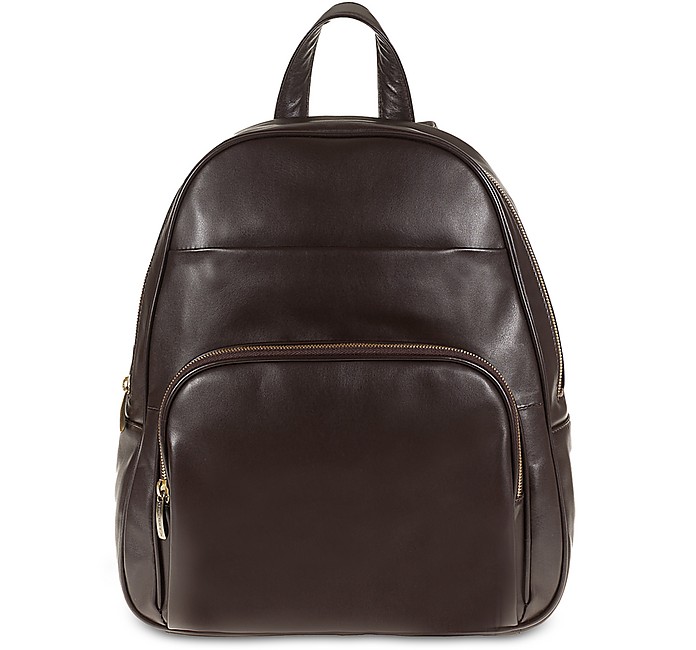 Genuine Leather Backpack w/Front Pocket - Tuscan's