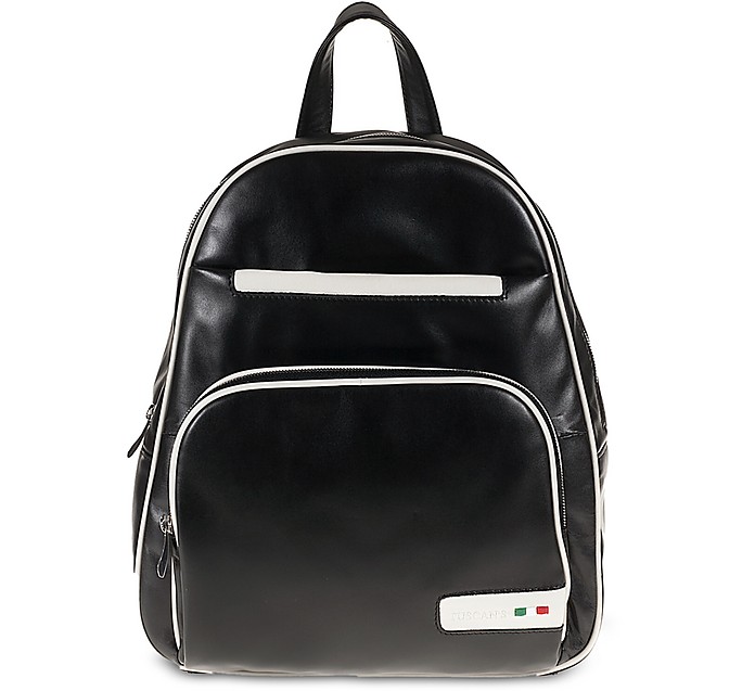 Two-Tone Leather Mens Backpack - Tuscan's