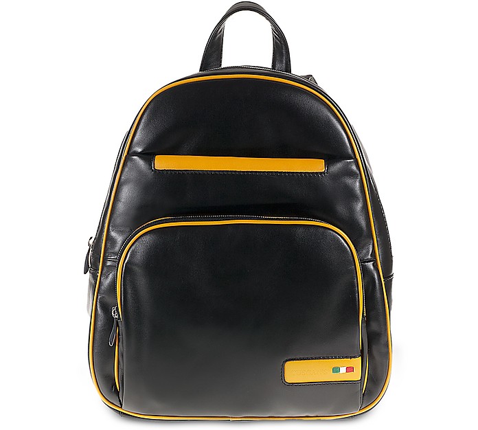 Two-Tone Leather Mens Backpack - Tuscan's