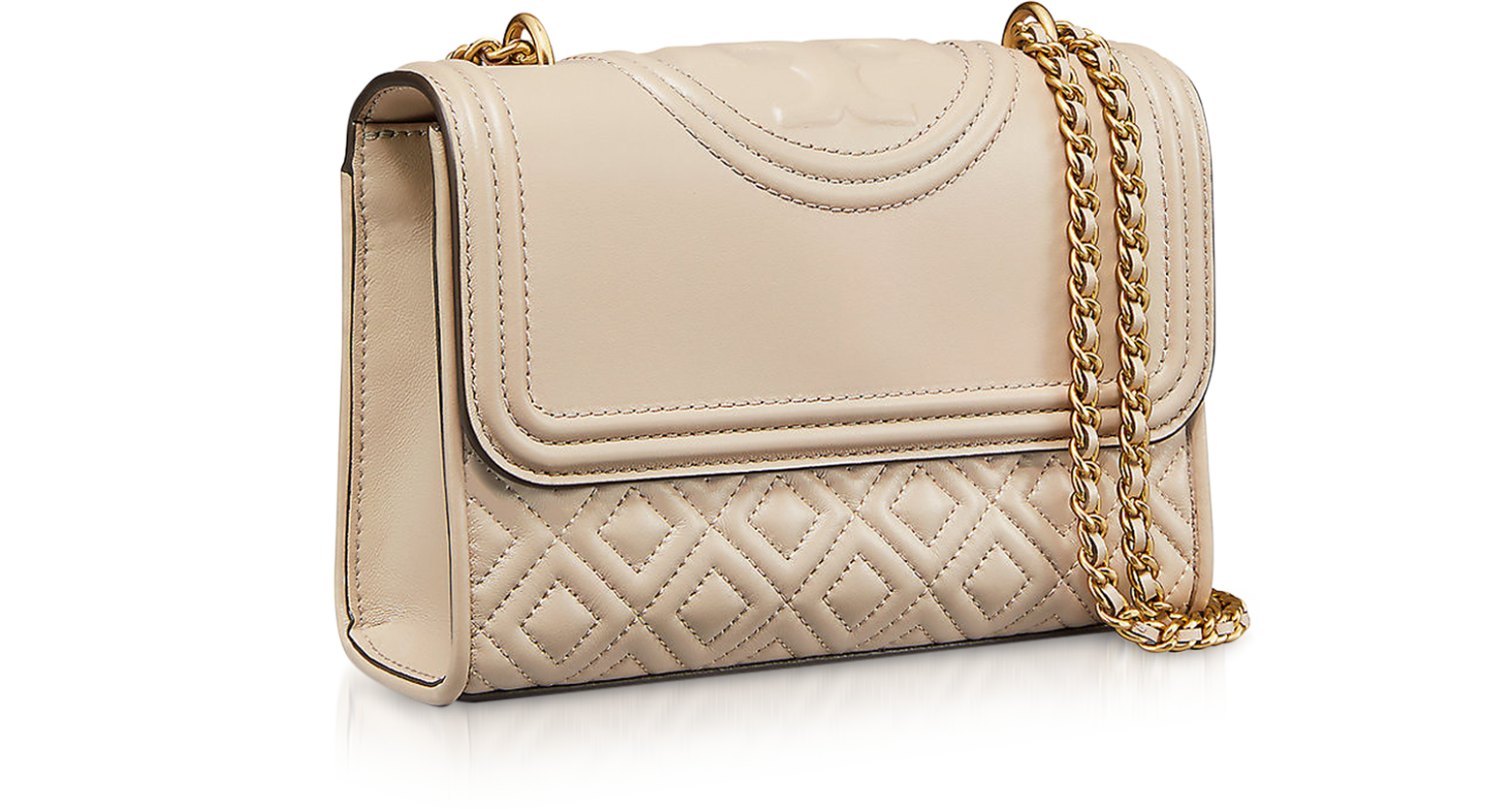 Tory Burch Taupe Light Taupe Fleming Convertible Shoulder Bag at