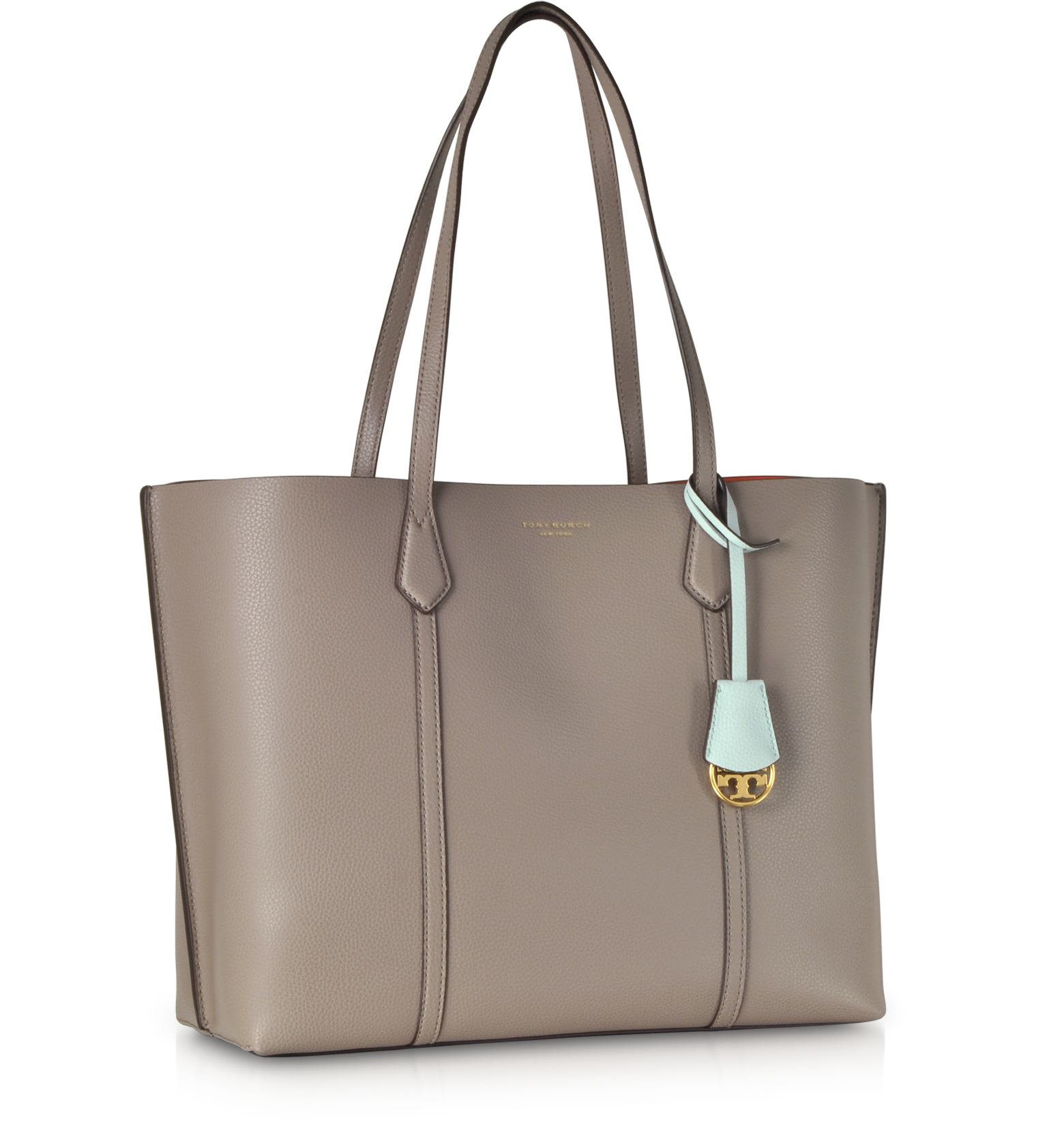 Tory Burch Gray Perry Triple-Compartment Tote Bag at FORZIERI
