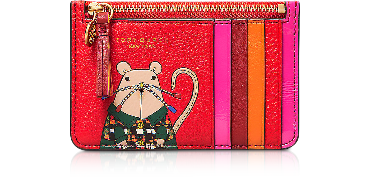 Lunar New Year Rita The Rat Top Zip Card Case