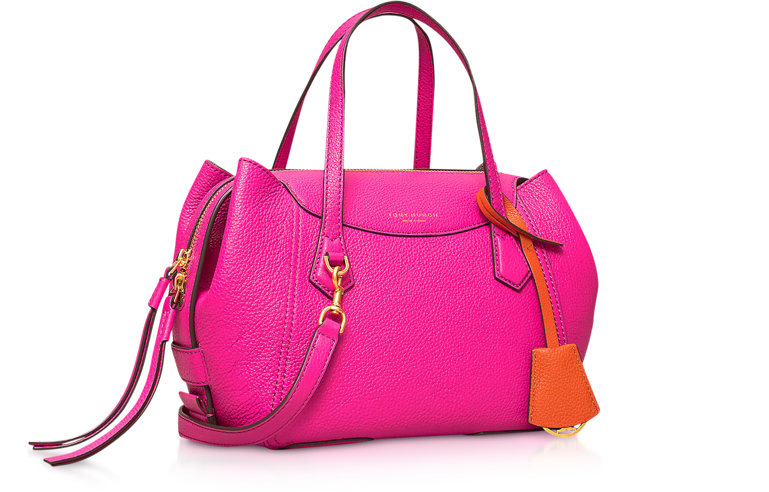 Tory Burch Crazy Pink Perry Small Triple-Compartment Tote at FORZIERI