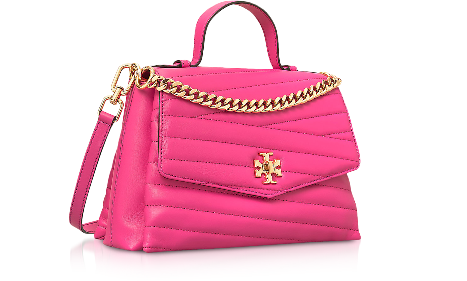Tory Burch Dark Pink Quartz Quilted Chain-Strap Alexa Leather Tote, Best  Price and Reviews