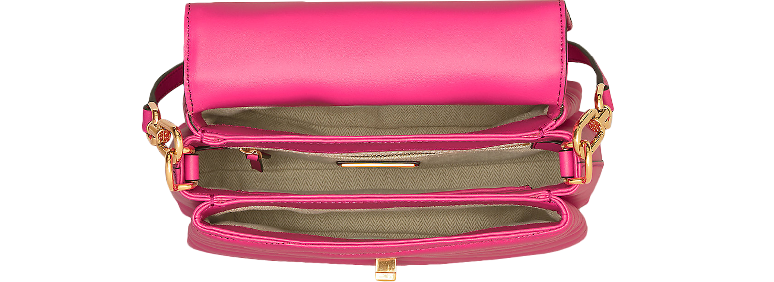 Tory Burch Crazy Pink Kira Chevron Top-Handle Satchel Bag at FORZIERI