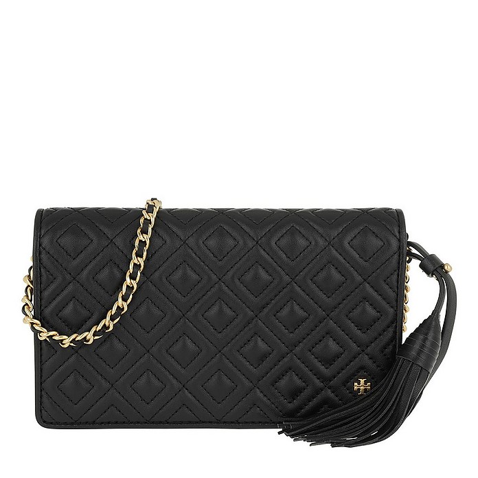 Fleming Wallet on Chain Black - Tory Burch