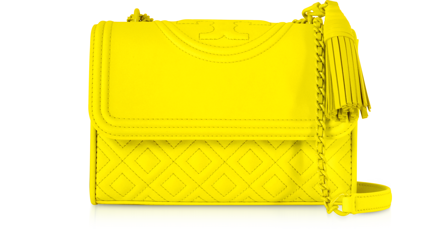 tory burch yellow handbag