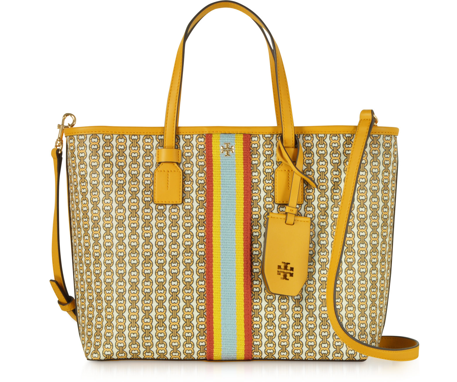 Gemini Link Coated Canvas Small Tote Bag - Tory Burch