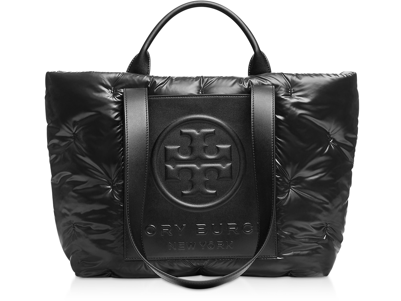 Totes bags Tory Burch - Perry Bombe black quilted nylon tote bag - 56255001