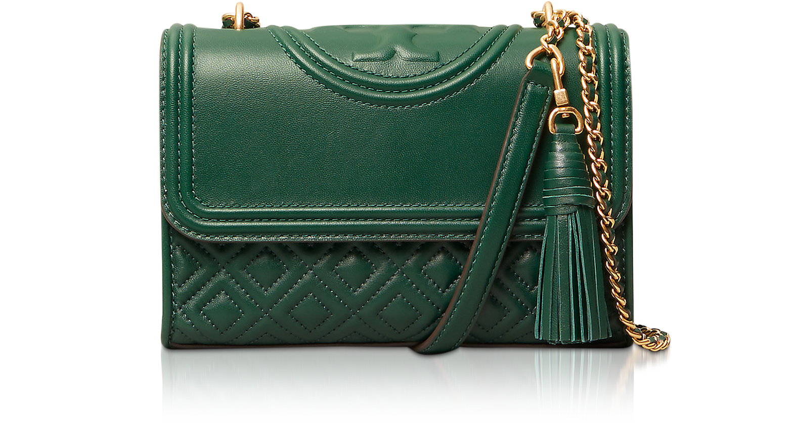 Tory Burch Shoulder Bag Fleming Soft 56716 Green Leather Chain Women's TORY  BURCH