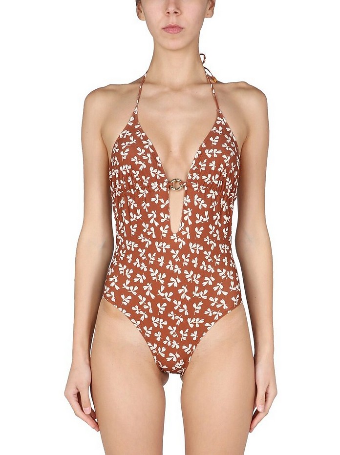 One Piece Printed Swimsuit - Tory Burch