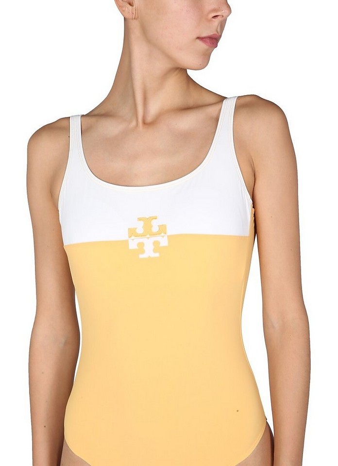 Tory Burch Colorblock One Piece Swimsuit M at FORZIERI
