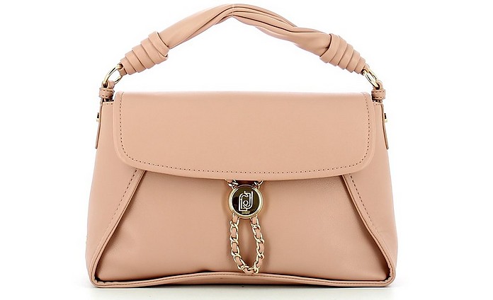 Liu •jo Designer Handbags Pink Top-handle Bag W/flap Top In Rose