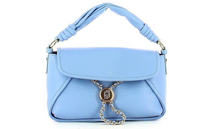 Sky Blue Top Handle Mini Satchel Bag w/Flap - Liu Jo
