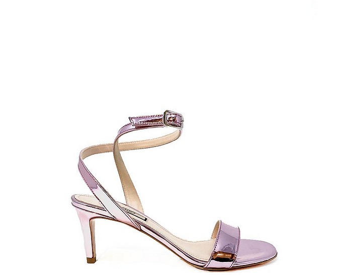 Metallic Lilac High Heel Sandal Shoes - Liu Jo