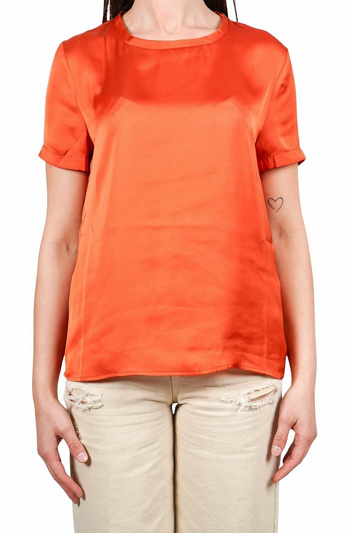Shiny Satin Orange T-shirt - Liu Jo