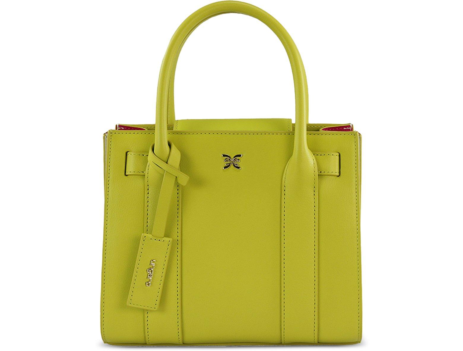 Ungaro Yellow Women's Leather Everyday Mini Handbag w/Shoulder