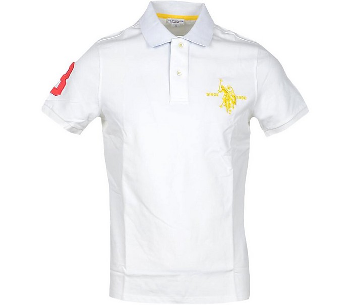 White Cotton Men's Polo Shirt - U.S. Polo Assn.