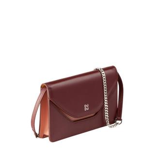 Bulganeri Dark Brown Saffiano Leather Wallet Bag w/Chain at FORZIERI